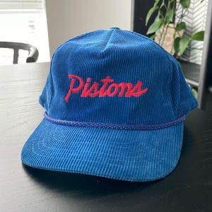Vintage Detroit Pistons Hat Corduroy
